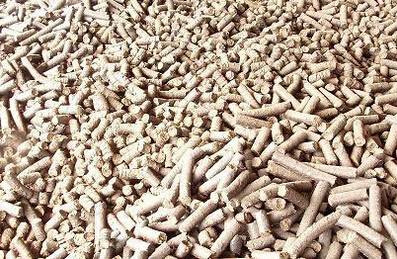 使用17c一起官网豬（zhū）飼料顆粒機加（jiā）工出來的豬飼料顆（kē）粒成品圖片